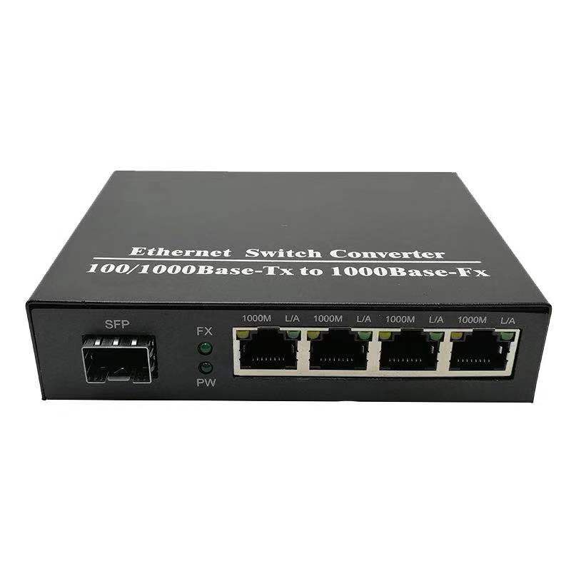 100 1000 Base Tx to 1000 Base Fx Ethernet Switch Converter