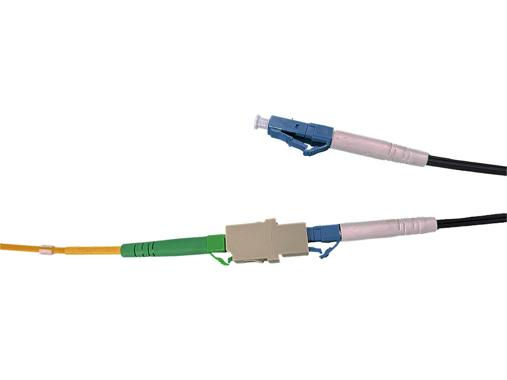 FTTH 2 Core LC /UPC Fiber Optic Drop Cable Pigtail With Fan-out Kit